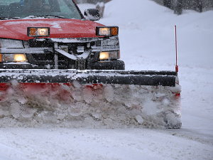 Snow & Ice build up on plow!